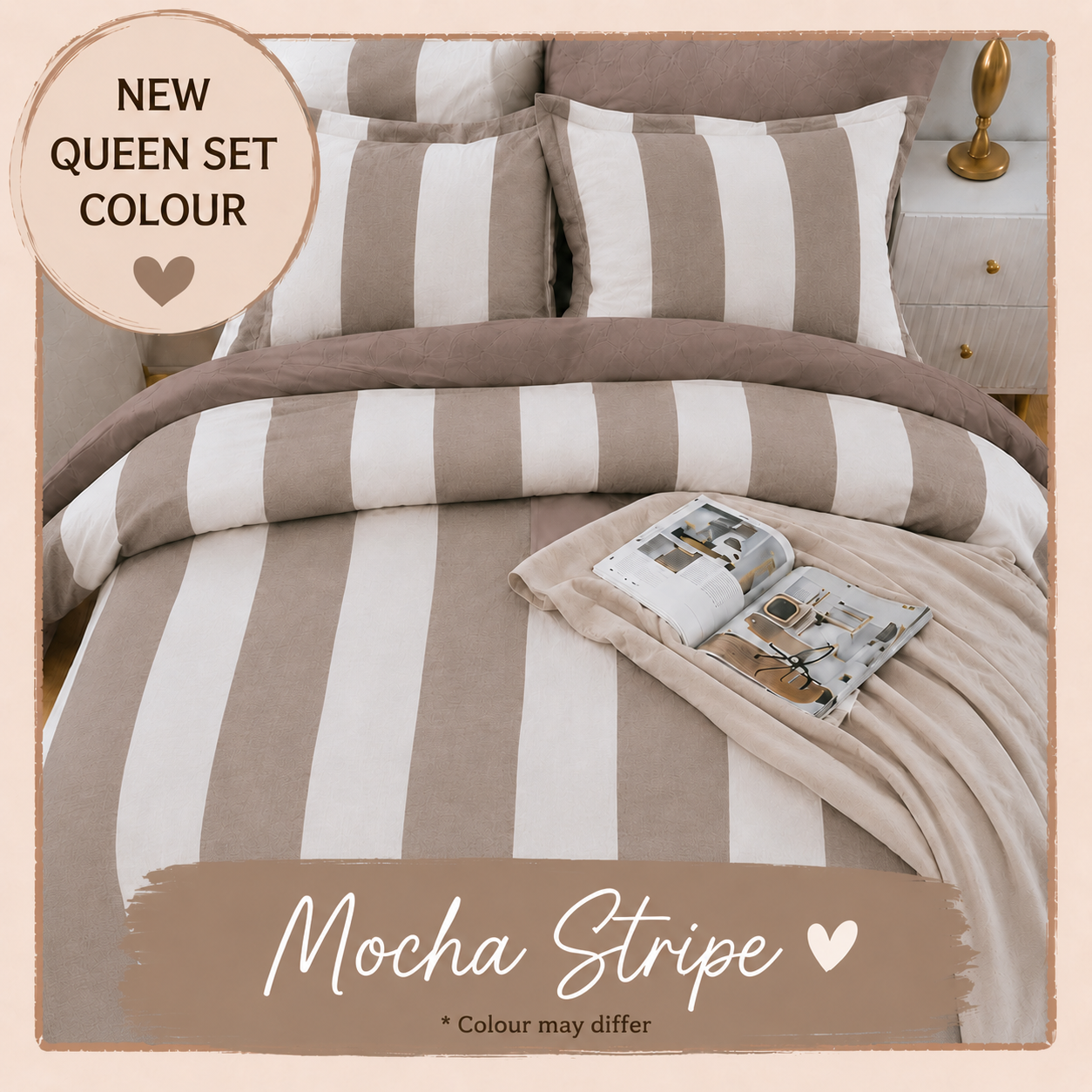 Coming Soon | Universal Fit Double/Queen All-In-One Zip Bedding Set | 100% Cotton 300TC