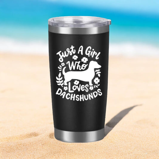 Dachshund Love Travel Mug: Just a Girl Who Loves Dachshunds!