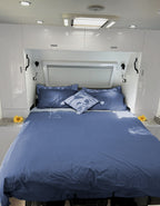 Reversible Retreat Set: All-in-One Zip-On Caravan Bedding Set Reversible Including Doona & Doona Cover