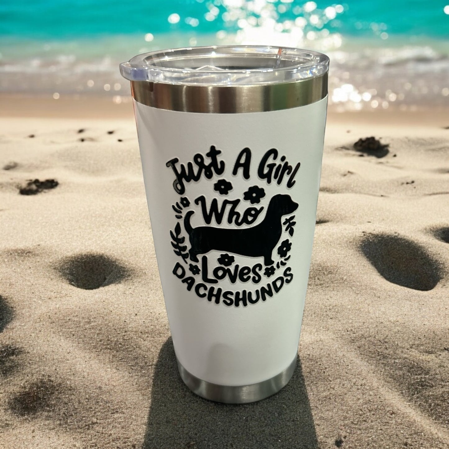 Dachshund Love Travel Mug: Just a Girl Who Loves Dachshunds!