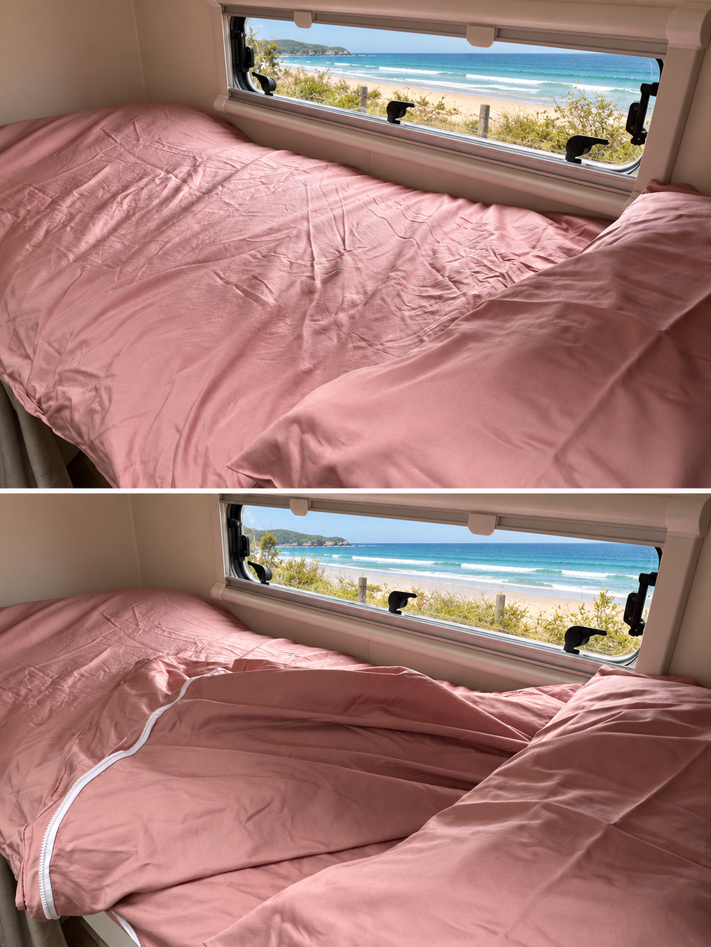 🏕️ Bunk Luxe Collection – Premium 400TC Egyptian Cotton All-in-One Zip Bedding